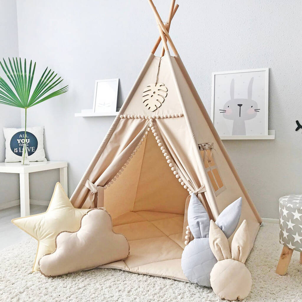 Beige Ivory Teepee, Cream - Toys & Games - The Present King