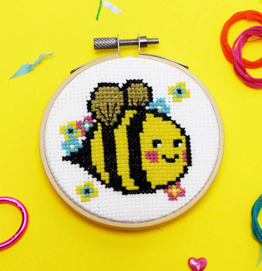 Bella Bee Mini Cross Stitch Kit, Multi - Coloured - Toys & Games - The Present King