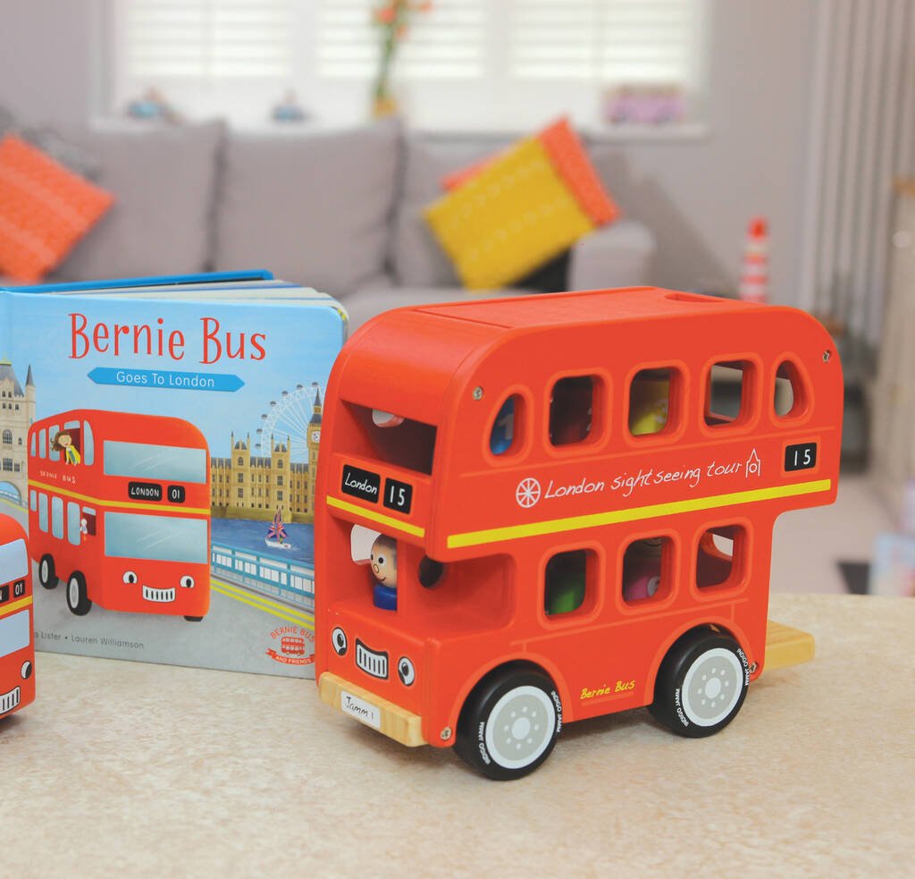 Bernie Bus And Book Gift Set, Red - Toys & Games - The Present King