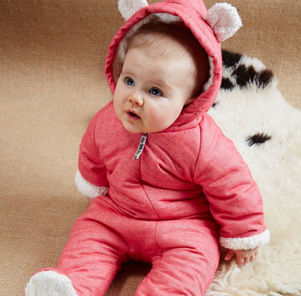 Berry Red Little Grow Bearsuit, Red - Clothing & Accessories - The Present King