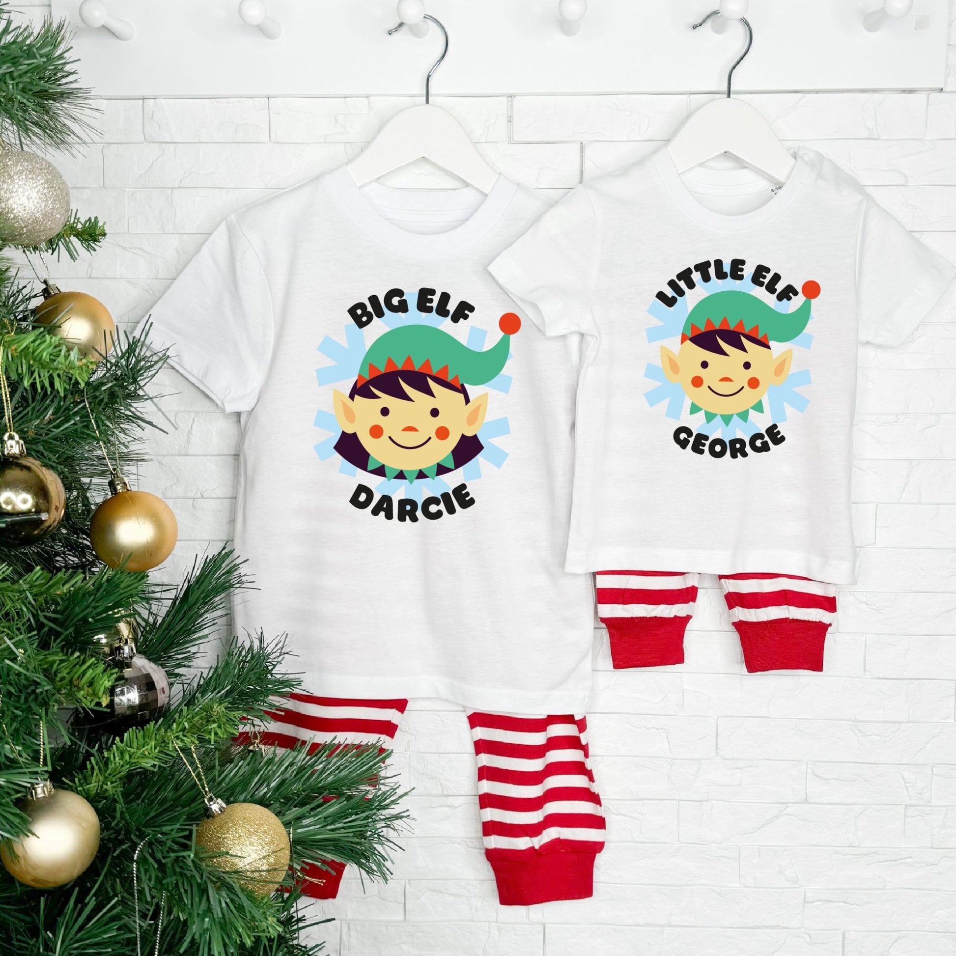 Big Elf Lil Elf Personalised Kid's Christmas Pyjamas - Clothing & Accessories - The Present King