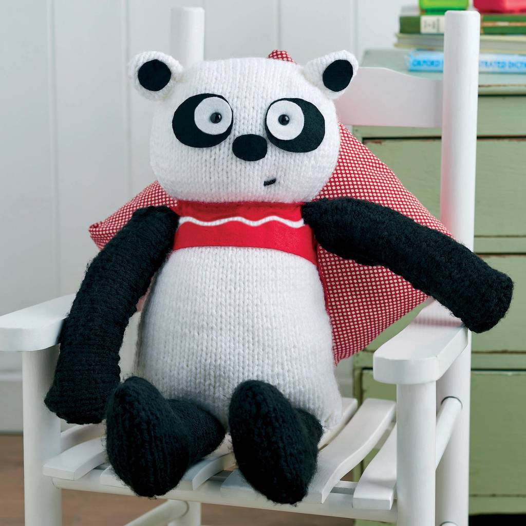 Big Panda Bear Knitting Pattern, Black - Toys & Games - The Present King