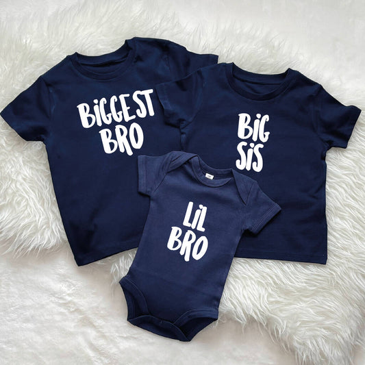 Biggest Bro, Big Bro Lil Bro Sibling T Shirts, Multiple Choices Available - Clothing & Accessories - The Present King