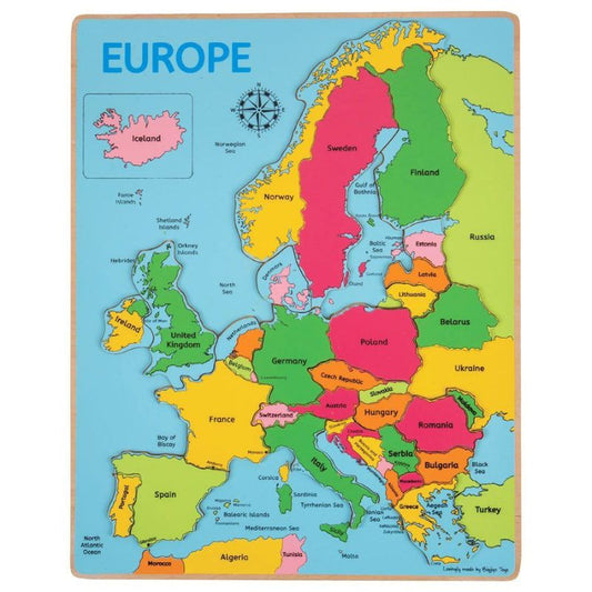 Bigjigs - Europe Inset Puzzle - Toys & Games - The Present King