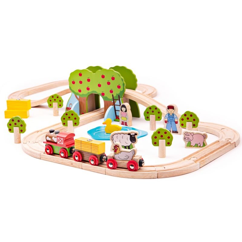 Bigjigs - Farm Train Set - Toys & Games - The Present King