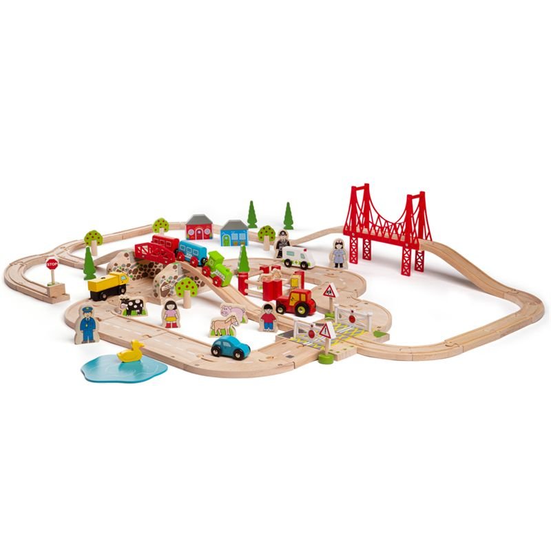 Bigjigs - Rural Rail and Road Set - Toys & Games - The Present King