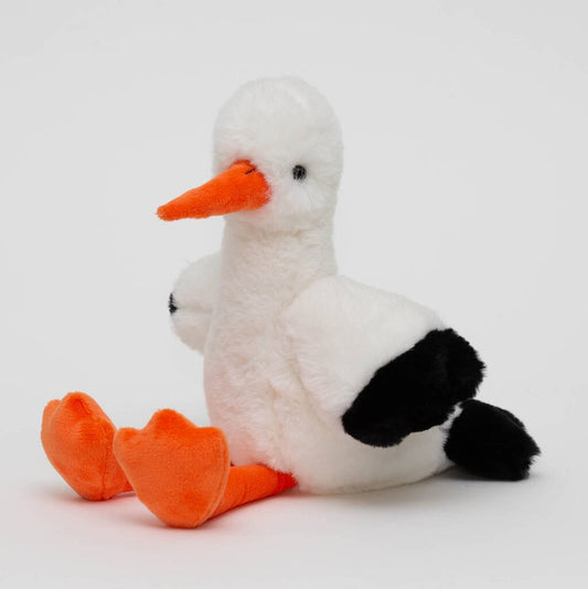 Bird Baby Stork Soft Cuddly New Baby Plush Toy, Black/Cream/Orange - Toys & Games > Stuffed Animals & Cuddly Toys - The Present King