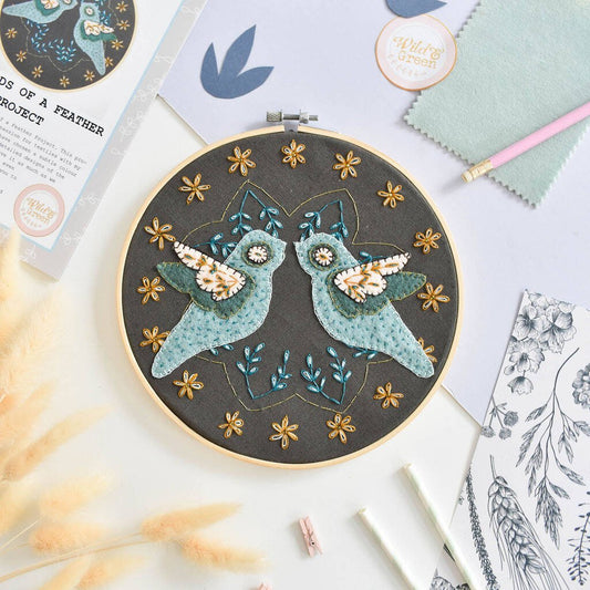 Birds Of A Feather Hoop Embroidery Kit, Multi - Coloured - Toys & Games - The Present King