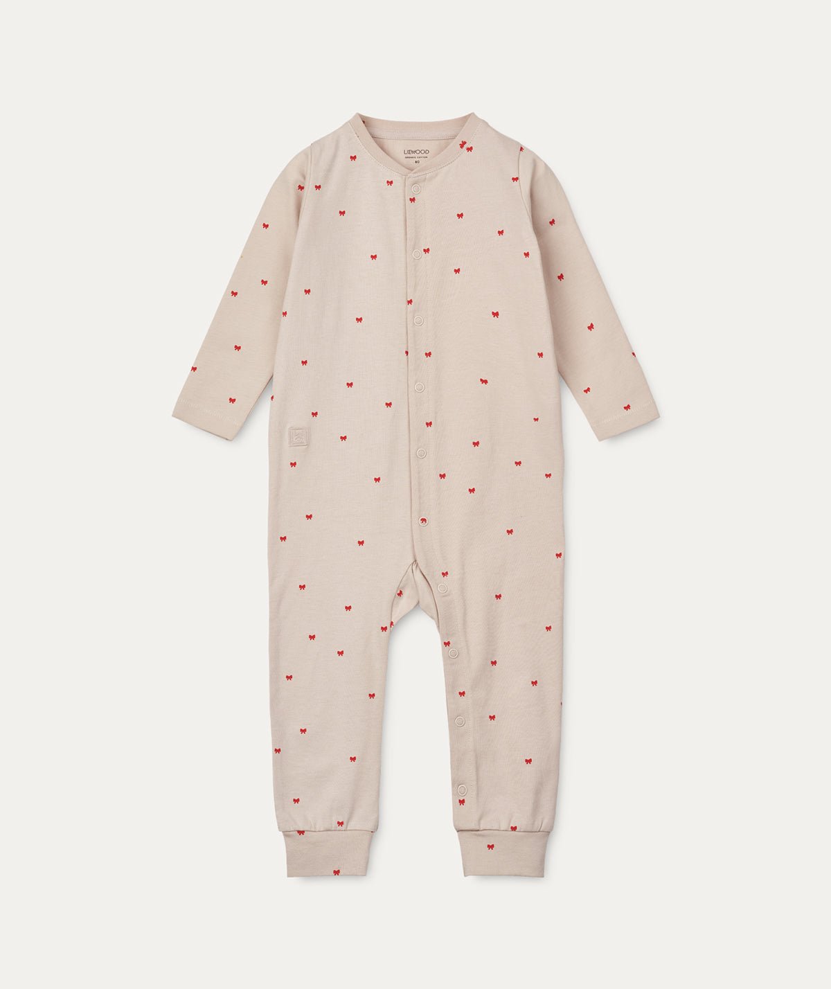 Birk Printed Pyjamas Jumpsuit - Holiday bow / Sandy - Clothing & Accessories - The Present King