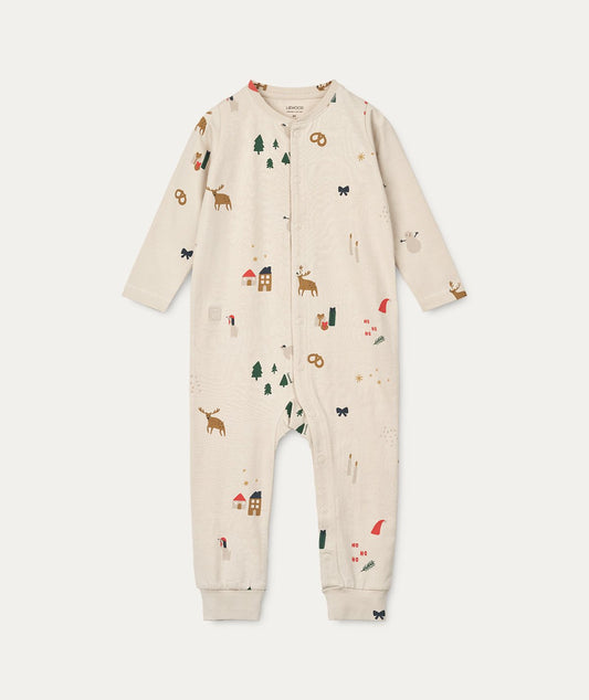 Birk Printed Pyjamas Jumpsuit - Holiday / Sandy - Clothing & Accessories - The Present King