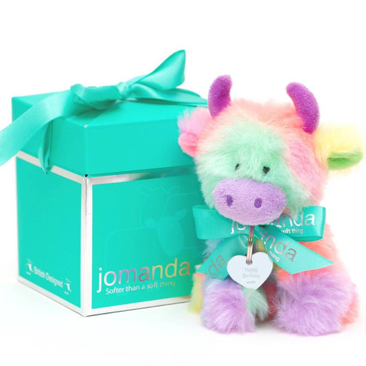 Birthday Mini Highland Rainbow Coo Cow, Gift Boxed, Multi - Coloured - Toys & Games - The Present King