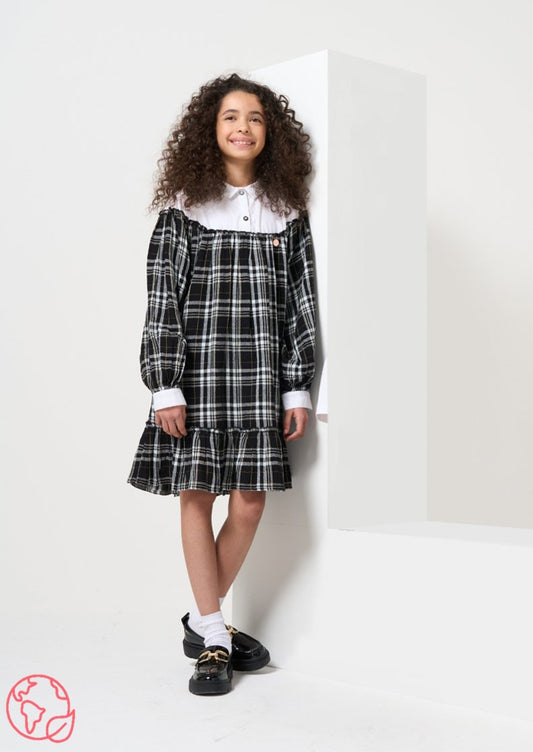 Black and White Check Shirt Dress | Girls - Clothing & Accessories - The Present King