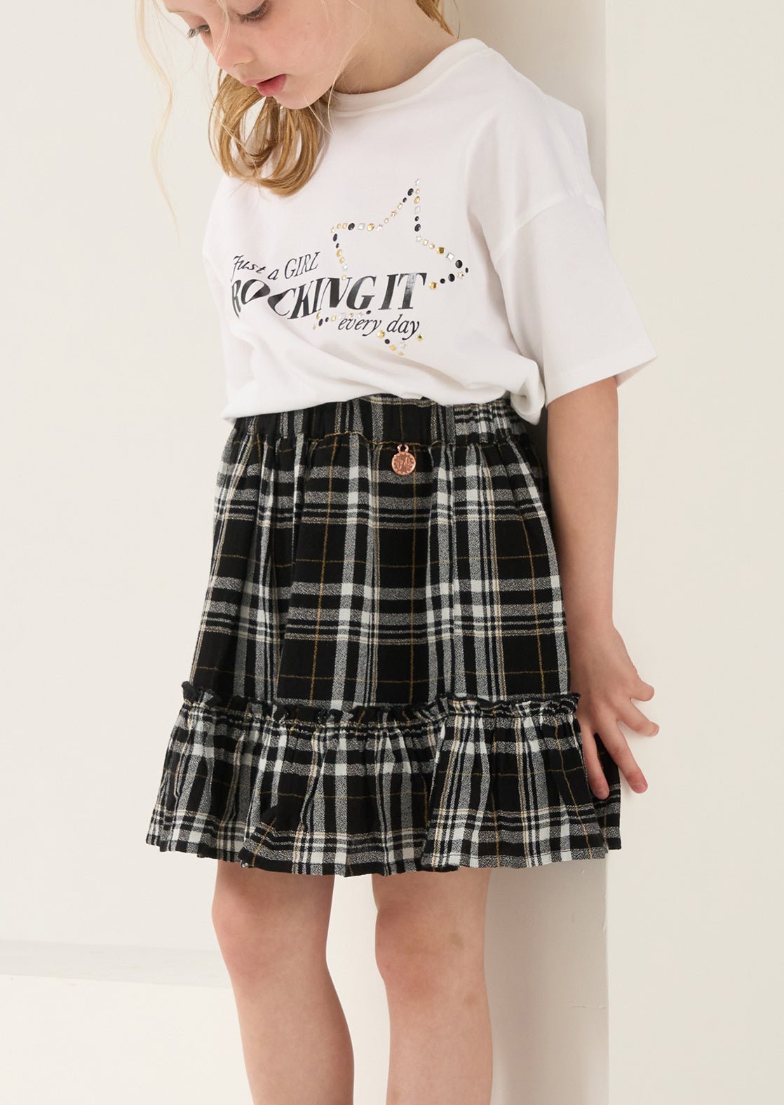 Black Check Skirt | Girls - Clothing & Accessories - The Present King