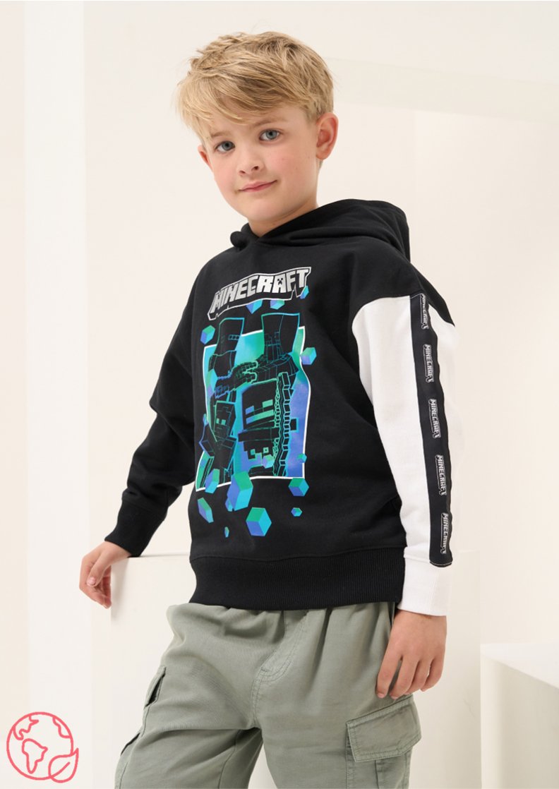 Black Minecraft Hoodie | Boys - Clothing & Accessories - The Present King