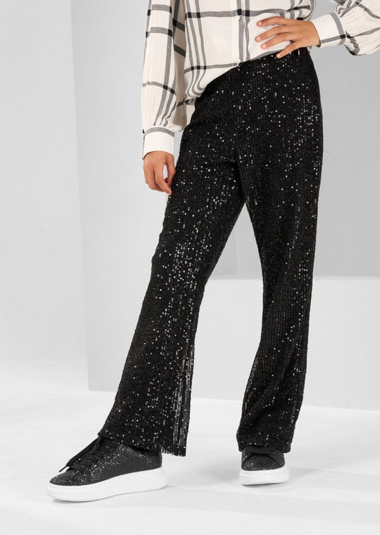 Black Sequin Trousers - Clothing & Accessories - The Present King