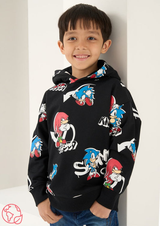 Black Sonic Hoodie | Boys - Clothing & Accessories - The Present King