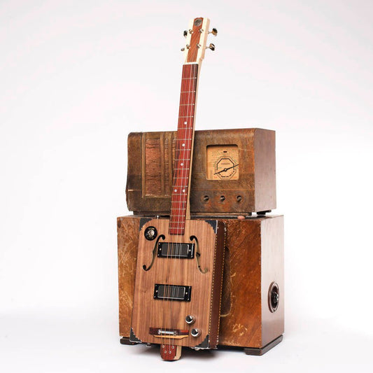 Black Walnut Jack Cigar Box Guitar, Black - Toys & Games - The Present King