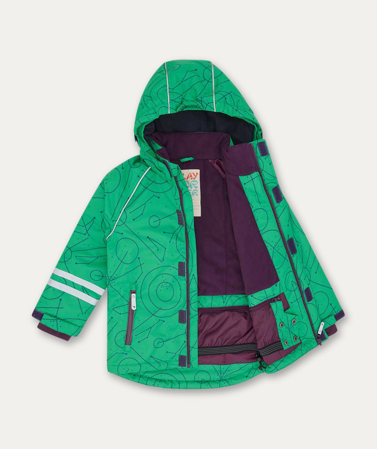 Blizzard Ski Jacket - Green Constellations - Clothing & Accessories - The Present King