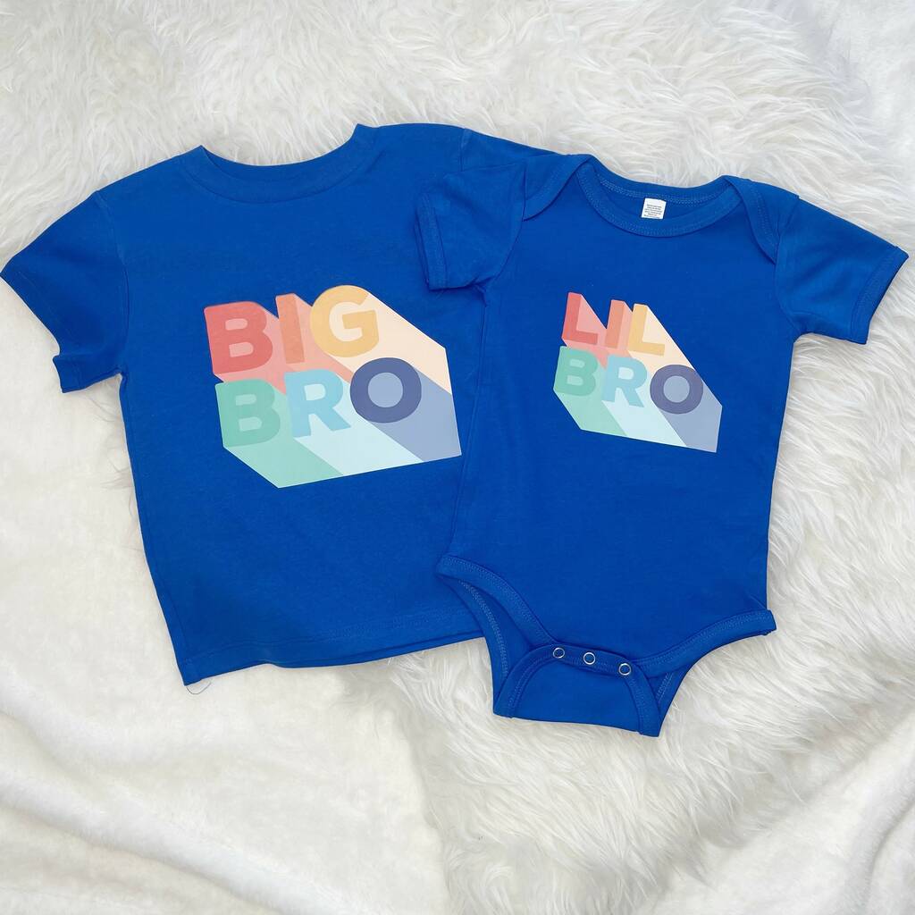 Block Brother Sister Matching T Shirt Set, Multi - Coloured - Clothing & Accessories - The Present King