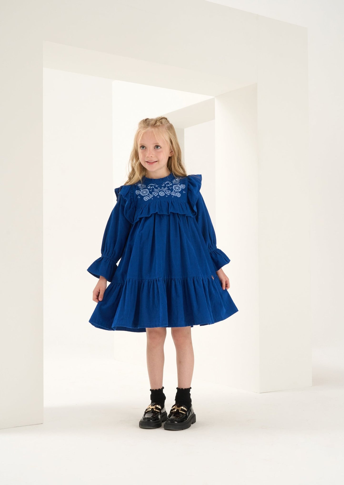 Blue Cord Dress | Girls - Clothing & Accessories > Clothing > Dresses - The Present King