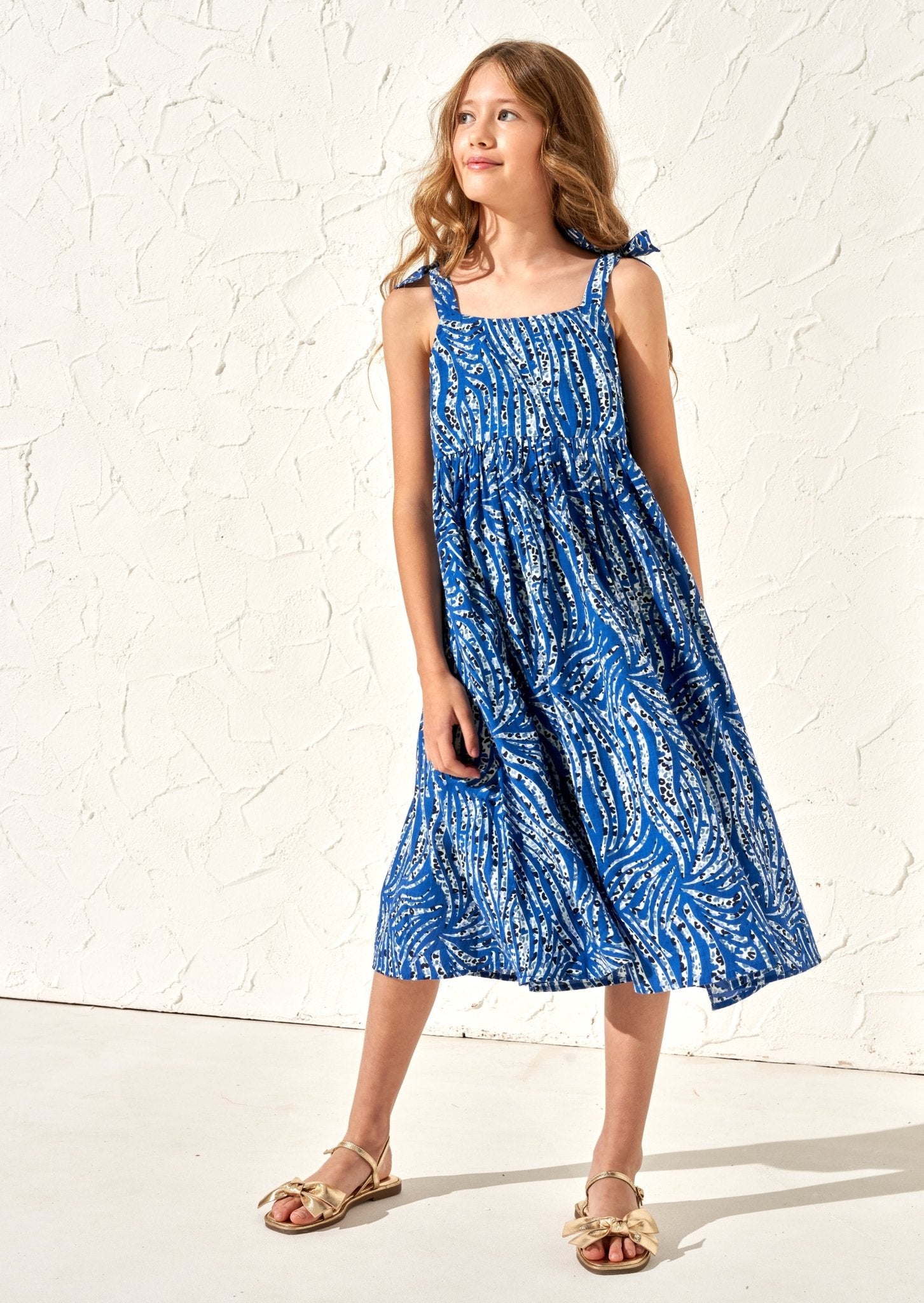 Blue Print Maxi Dress - Clothing & Accessories - The Present King