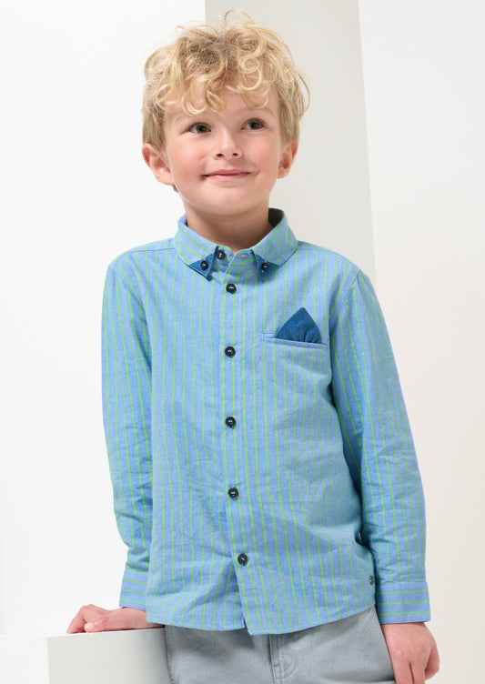 Blue Stripe Shirt for Boys | Boys - Clothing & Accessories - The Present King