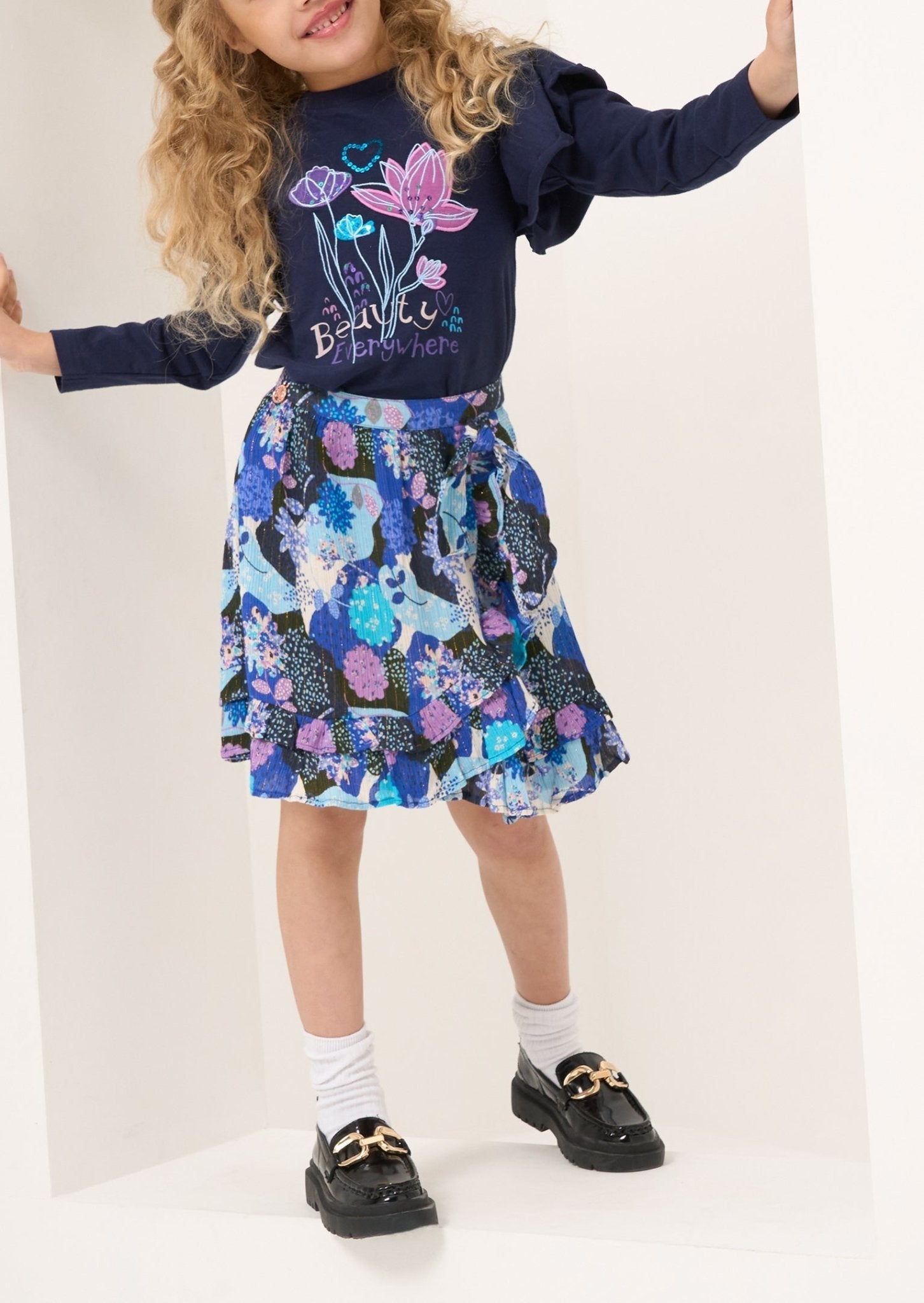 Blue Wrap Skirt | Girls - Clothing & Accessories - The Present King