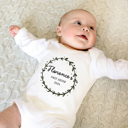 Botanical Baby's 1st Easter 2024, Personalised Babygrow - Clothing & Accessories - The Present King