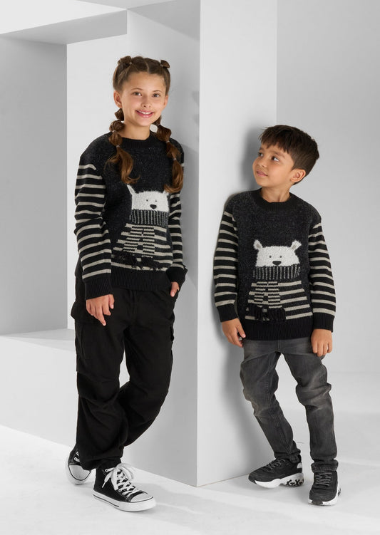 Boys Black Christmas Jumper - Clothing & Accessories - The Present King