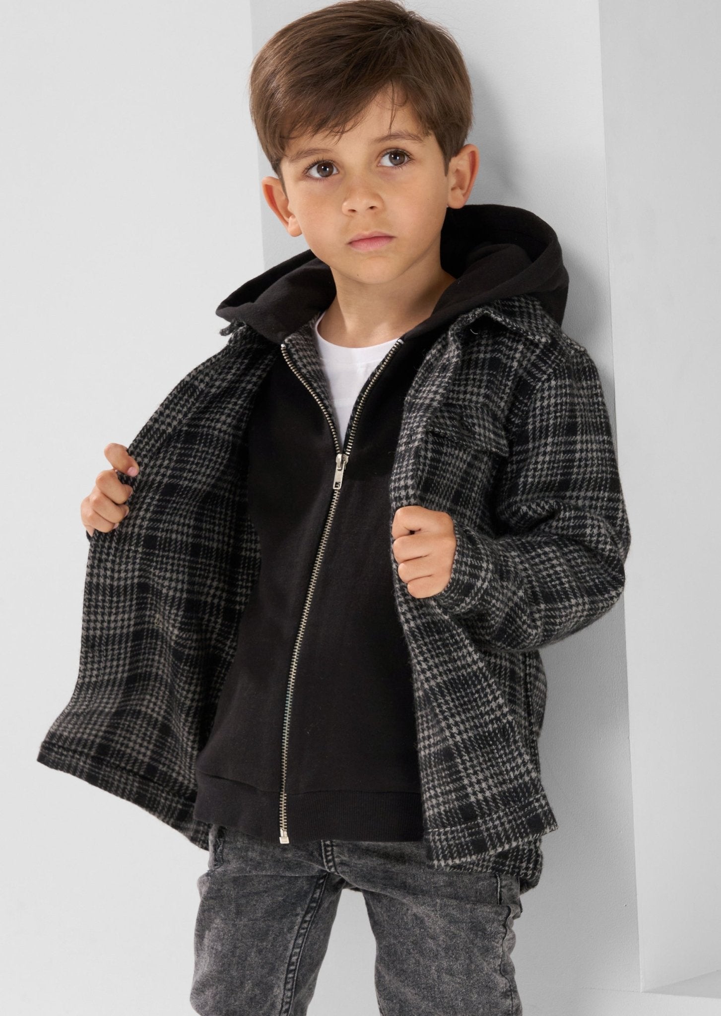 Boys Black Hooded Shirt - Clothing & Accessories - The Present King