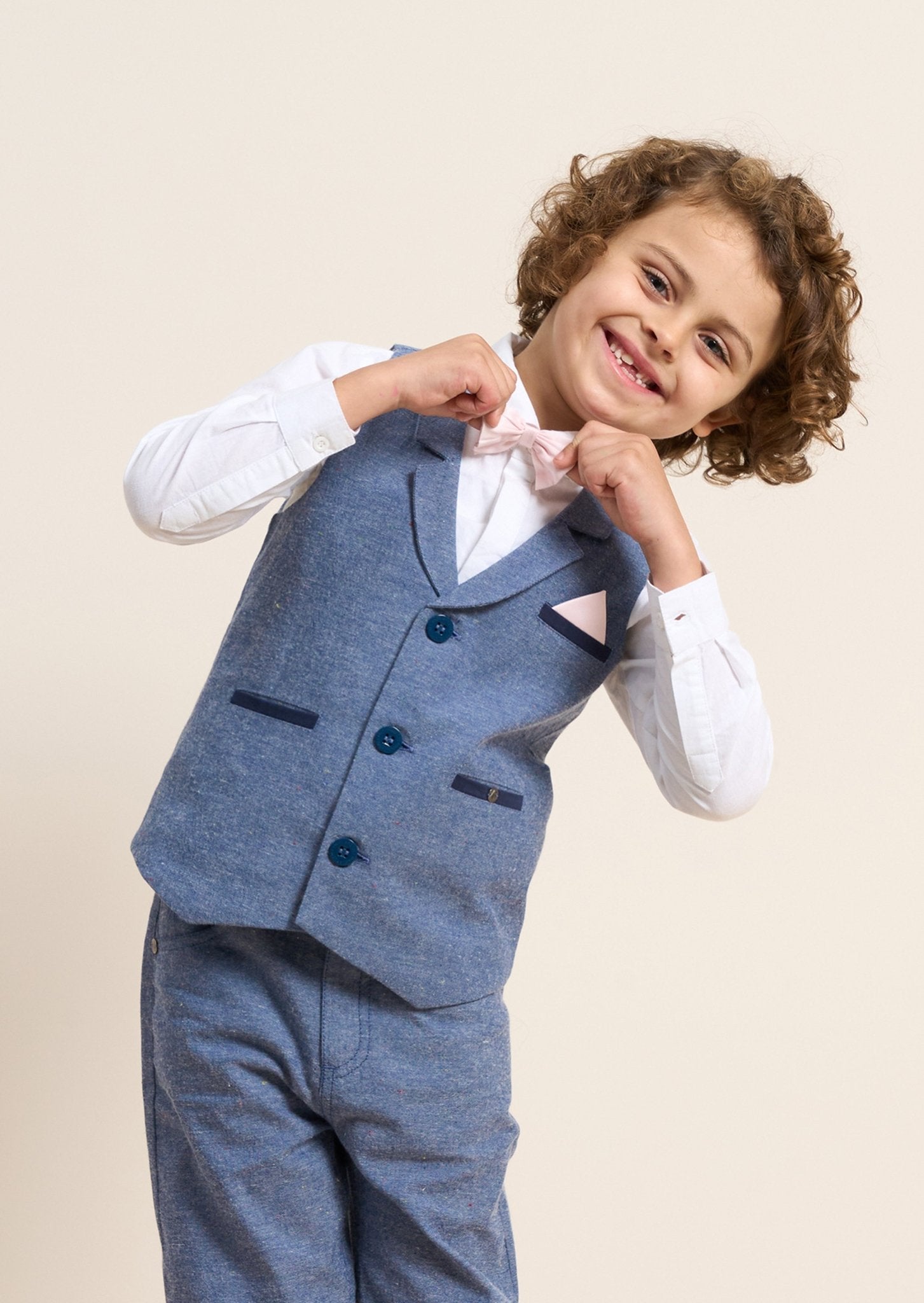 Boys Blue 3 Piece Suit - Clothing & Accessories - The Present King