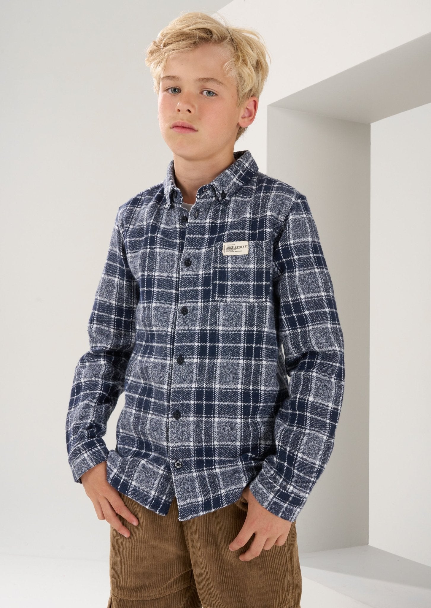 Boys Blue Check Shirt - Clothing & Accessories - The Present King