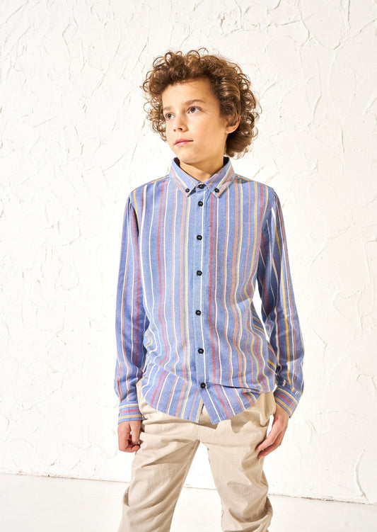 Boys Blue Oxford Shirt - Clothing & Accessories - The Present King