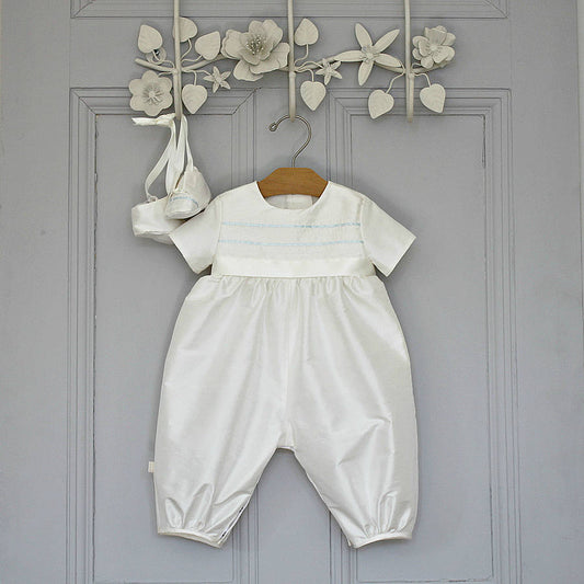 Boys Christening Romper 'Venice', Ivory - Clothing & Accessories - The Present King