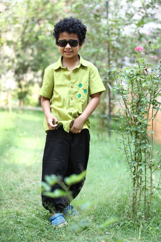 Boys Enchanted Garden Shirt, Green - Clothing & Accessories - The Present King