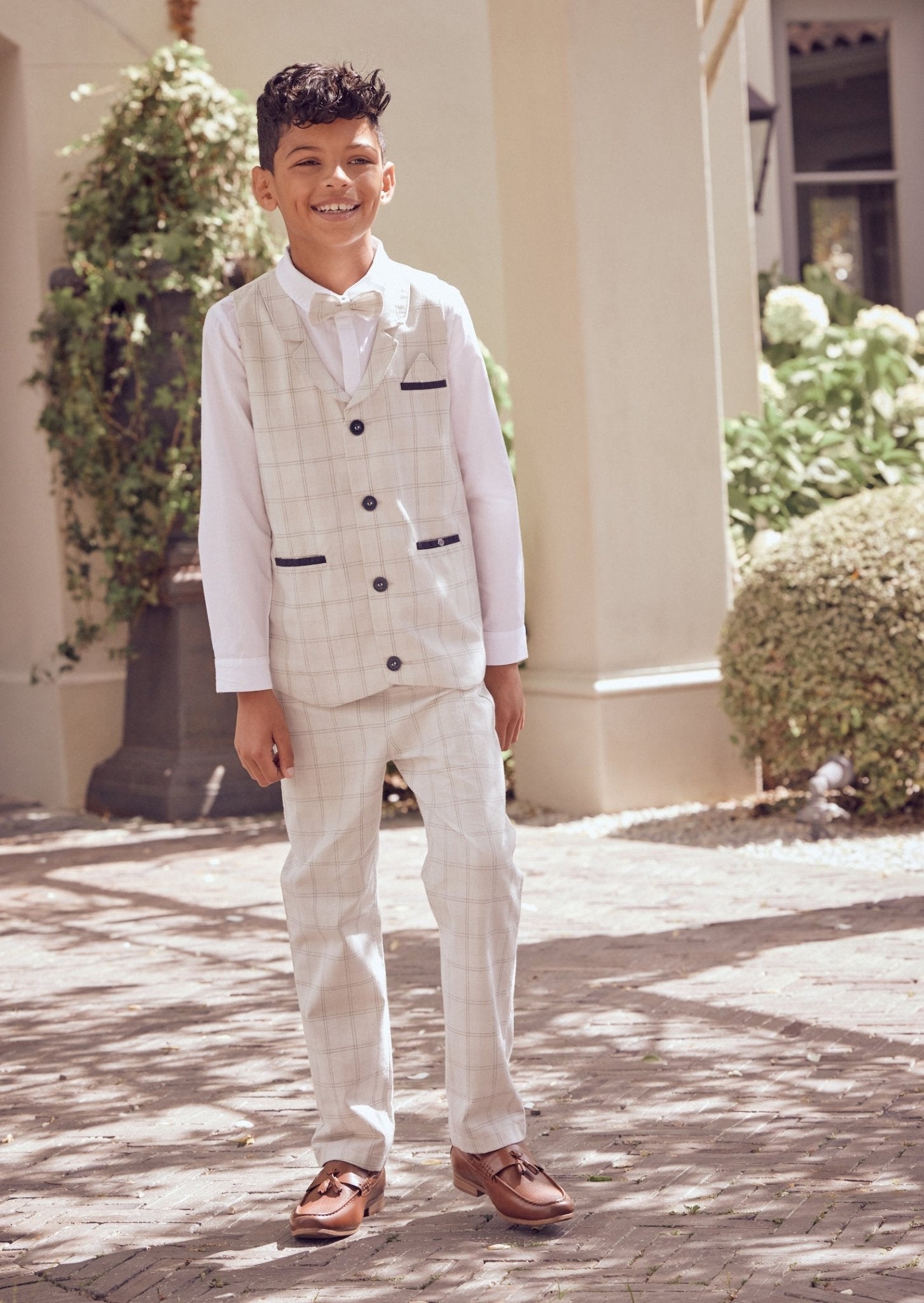 Boys Grey Check Trousers - Clothing & Accessories > Clothing > Baby & Toddler Clothing > Baby & Toddler Bottoms - The Present King