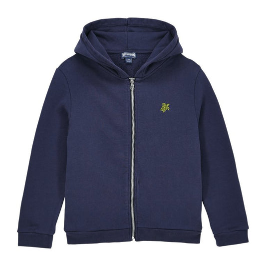 Boys Hooded Front Zip Sweatshirt Placed Embroidery Tortue Back - Clothing & Accessories - The Present King