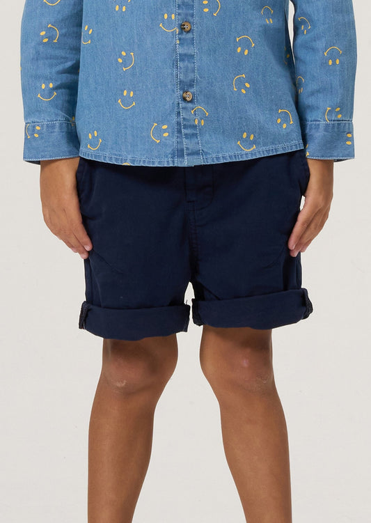 Boys Navy Blue Smart Shorts - Clothing & Accessories > Clothing > Baby & Toddler Clothing > Baby & Toddler Bottoms - The Present King