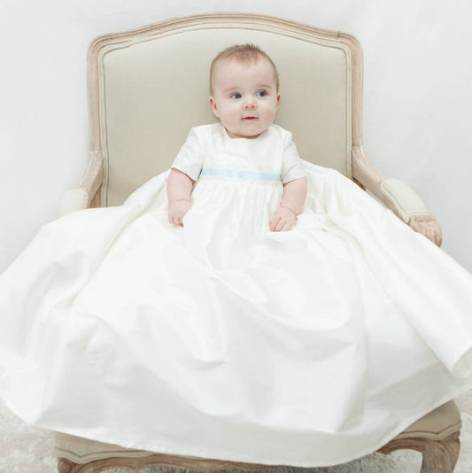 Boys Silk Christening Gown 'Harry', Ivory/White - Clothing & Accessories - The Present King