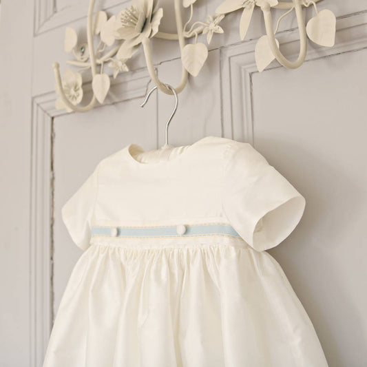 Boys Silk Christening Gown James, Ivory - Clothing & Accessories > Clothing > Outerwear > Coats & Jackets - The Present King