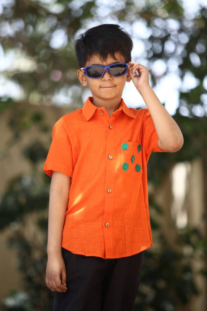 Boys Tangerine Dream Shirt, Orange - Clothing & Accessories - The Present King