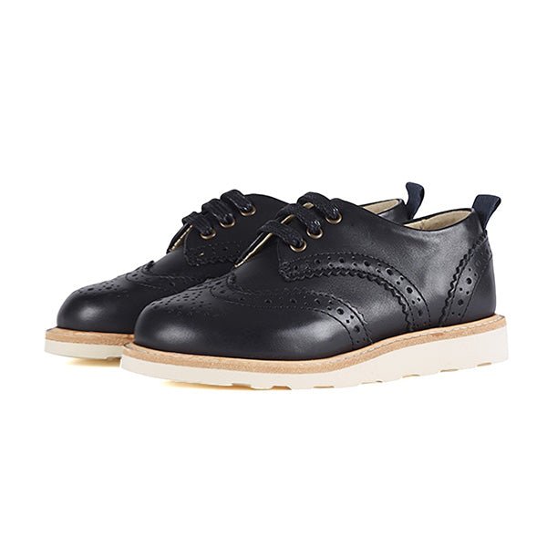 Brando Brogue Kids Shoe Black Leather - Clothing & Accessories - The Present King