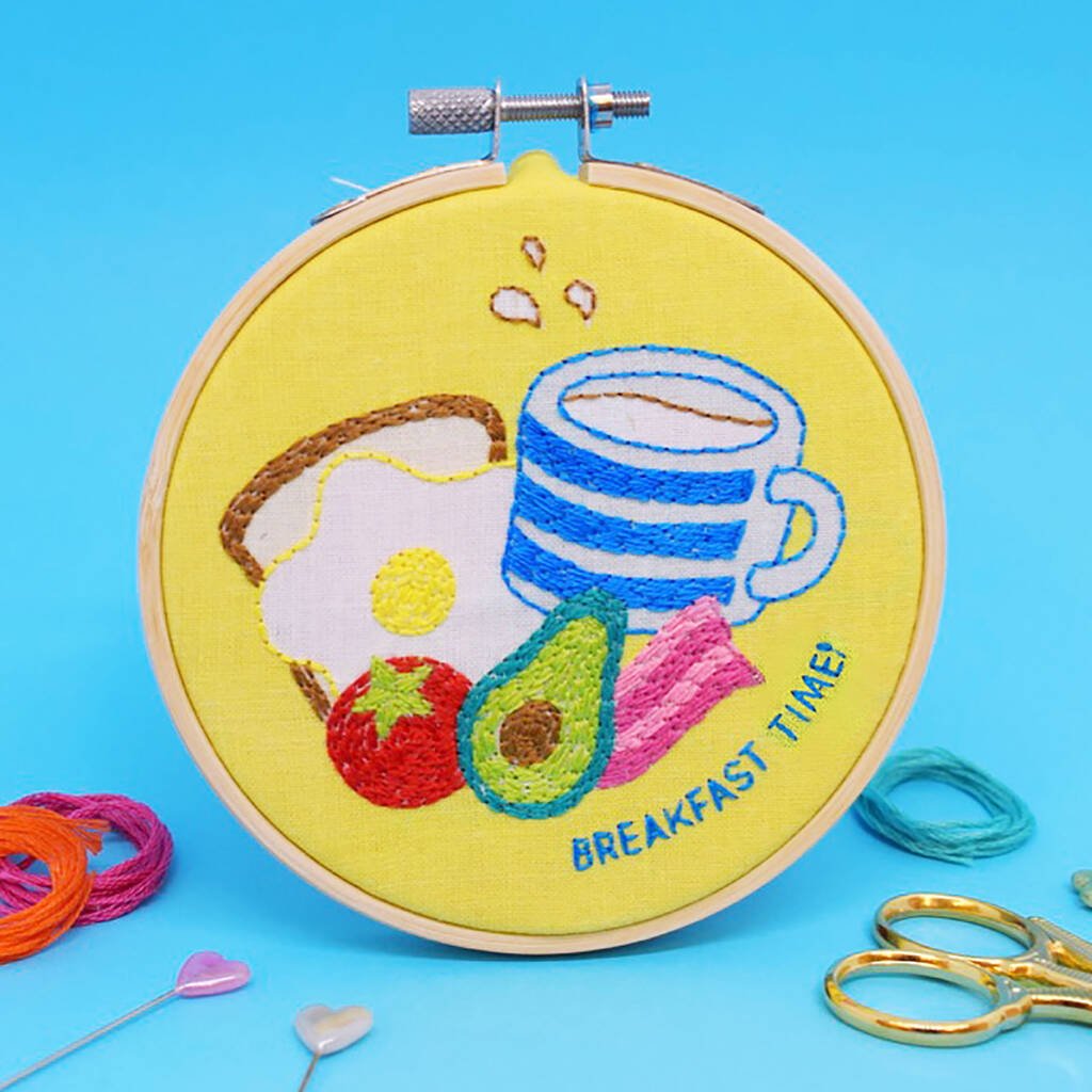 Breakfast Club Embroidery Craft Kit, Multi - Coloured - Toys & Games - The Present King