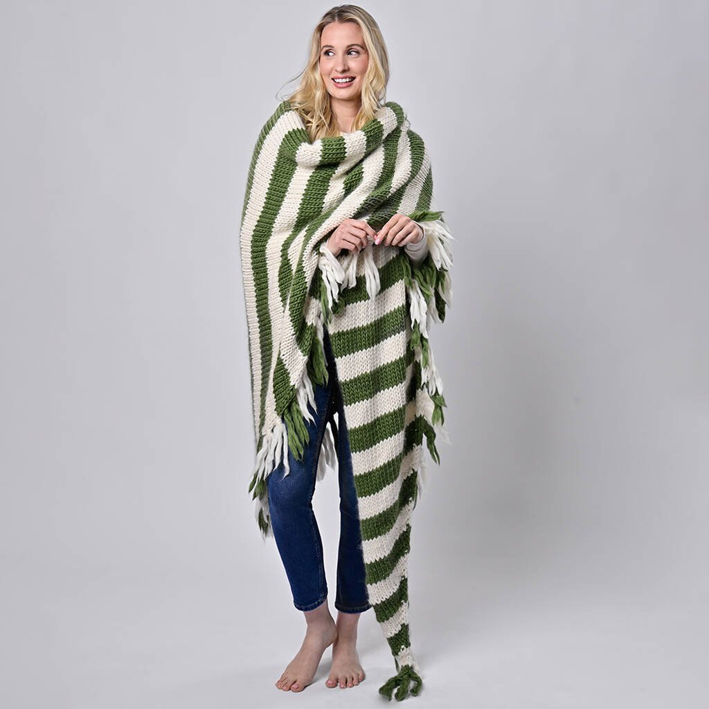 Breton Stripe Wrap Easy Knitting Kit - Toys & Games - The Present King