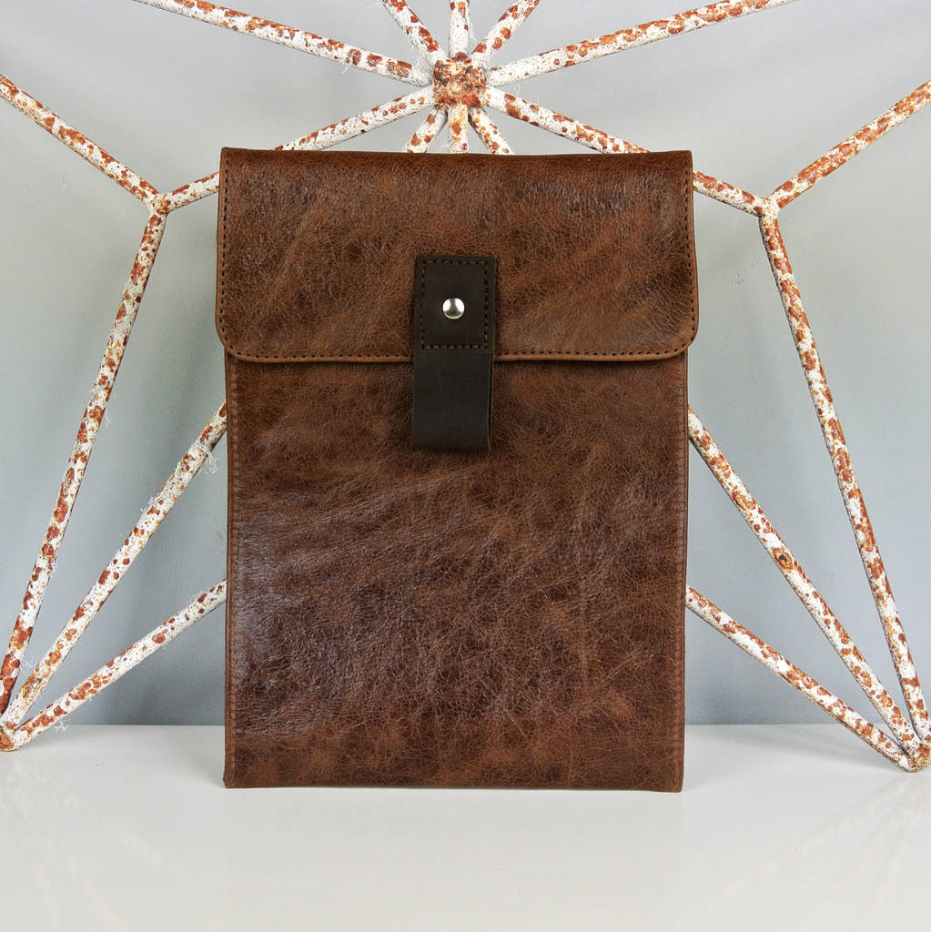 Brown Leather Case For iPad, Brown - Electronics - The Present King