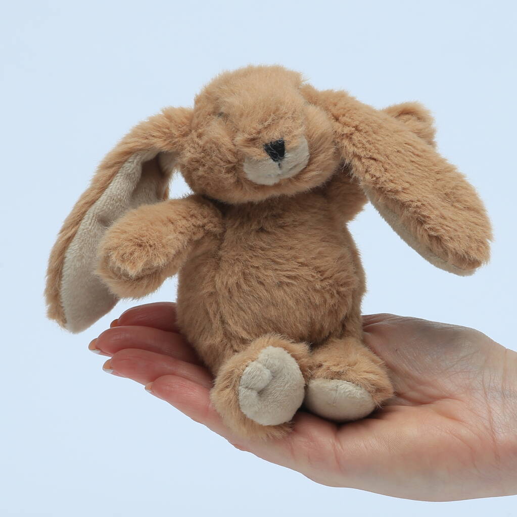 Brown Mini Bunny Plush Soft Toy, From Birth, Boxed, Brown - Toys & Games > Stuffed Animals & Cuddly Toys - The Present King