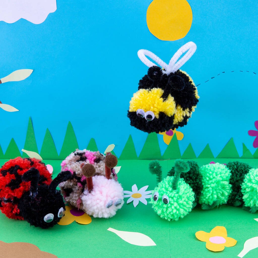 Bug Friends Pom Pom Craft Kit, Green - Toys & Games - The Present King