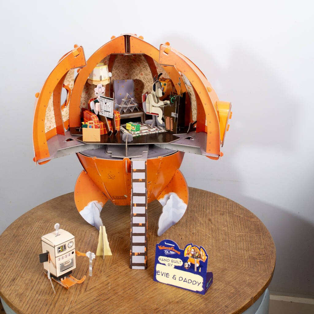 Build Your Own Wallace And Gromit Rocket, Orange - Toys & Games - The Present King