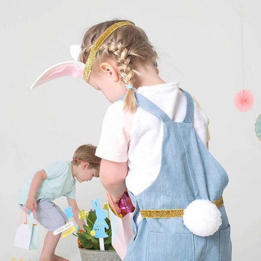 Bunny Tail And Ears Kids Accessories, Ivory - Toys & Games - The Present King