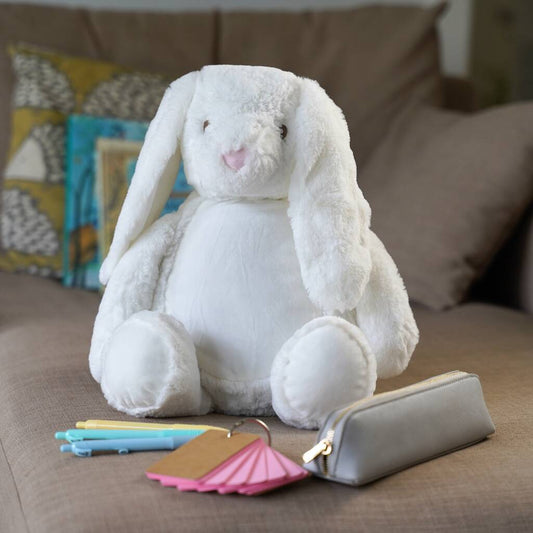 Bunny Zippy Soft Toy With Personalised Storage Bag - Toys & Games - The Present King